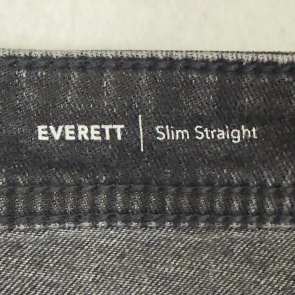 AG Adriano Goldschmied Jeans Mens 33x34 Black Everett Slim Straight Denim Pants
